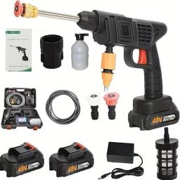 Car Washer High Pressure Gun-Car Washing 48V Rechargeable Electric(2 BATRI) Spray Gun-image-67