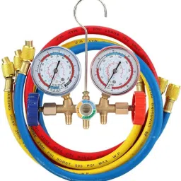 Analog Tire Pressure Gauge For R12 R22 R404A R134A Refrigerant Manifold Gauge Set Air Condition Tools Hose-58