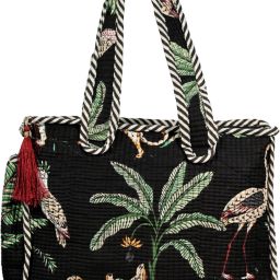 Women Black, Green Tote-image-26