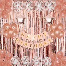 Solid Happy Birthday Balloons Party Decoration Kit items 38Pcs combo set decor for HBD Balloon-image-23