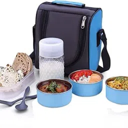 4 in 1 Stainless Steel Lunch Box - Tiffin Box with Bag 4 Containers Lunch Box-3