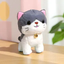 Cute Soft Toys Cat with Bell Super Soft Stuffed Toy for Kids & Home Decor - 20 cm-picture-15