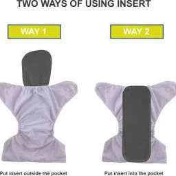charming stars High Quality Inserts Liners Cloth Diaper Nappy Reusable Washable for Baby Pad Diapers Charcoal Color - S - M (2 Pieces) image 3