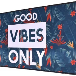 SEAGULL Large Extended XXL Mouse Pad with Non-Slip Rubber Base ,Stitched Embroidery Edge Mouse Mat for Laptop, Computer & Desk - (60 x 30 x 0.2 cm) (Good Vibes Only ) Mousepad-1