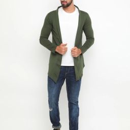 Men Jacket Style Full Sleeve Green Shrug-image-70