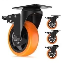 Trolley, Cooler Stand, Sofas, Tables with 3 inch wheels (2 With Brake+2 Without) Swivel Furniture Caster-image-52