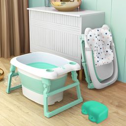 staranddaisy 2-in-1 BathTub for Baby with Bathing Chair & Cushion/Foldable Bathtub-picture-4