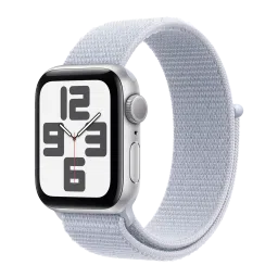 Apple Watch SE GPS with Blue Cloud Sport Loop (40mm Retina LTPO OLED Display, Silver Aluminium Case)-picture-12