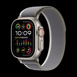 Apple Watch Ultra 2 GPS+Cellular with Green/Grey Trail Loop - S/M (49mm Display, Titanium Case)-29