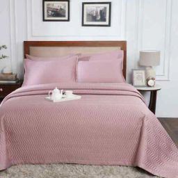 maspar Red Cotton Polyester Solid 100 GSM Double Bed Quilt-picture-12