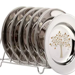 Pack of 6 Soup/ Gravy/ Breakfast Plate Laser Print, Heavy Gauge, Shiny Polish Dinner Plate-image-21