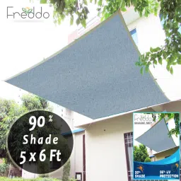 Sun Shade Net 5 X 6 ft cotton webbing 90% Portable Green House-2