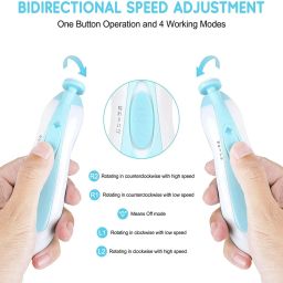 Baby Nail Cutter with Light Light &6 Grinding Pads For New Born Baby D94-image-16