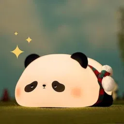 Cute Nursery Decor Silicone Panda Bear Night Light for Bedroom Night Lamp-11