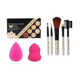 Lenon 8 Shade Concealer With 2Pc Puff & 5Pc Makeup Brush-14