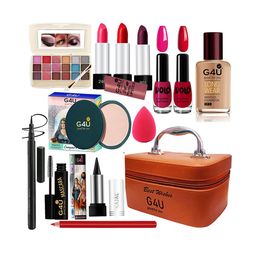 G4U All in One Makeup Kit Gift Set & Perfect for Party makeup Casual makeup With Makeup Box -18Pcs ST62-11