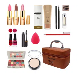 G4U All in One Makeup Kit Gift Set & Perfect for Party makeup Casual makeup With Makeup Box -18Pcs ST69-18