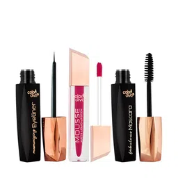 Adbeni Pack of 3 Matte Liquid Lipstick With Eyeliner & Mascara-Barbie 110-30
