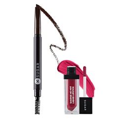 SUGAR Set of Arch Arrival Brow Definer - Jerry Brown 01 & Smudge Me Not Liquid Lipstick - Brink Of Pink 02-6