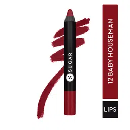 SUGAR Set Of Matte As Hell Crayon Lipstick - 12 & Kohl Of Honour Intense Kajal 01-14