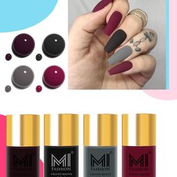 MI FASHION Set Of 4 Velvet Matte Lacquer Nail Polish 9.9ml Each - Shades 03-05-20-25-72
