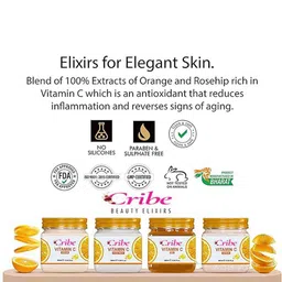 CRIBE Vitamin C Scrub, Gel, Cream & Face Pack - 380 ml Each image 4