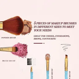 Adbeni Set Of 5 Makeup Brush Set image 5
