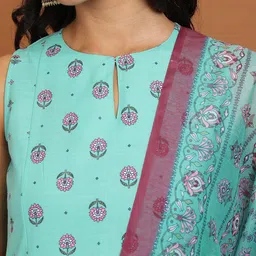 KETCH Ethnic Motifs Printed Straight Kurta With Pyjamas & Dupatta image 2