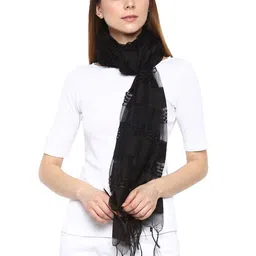 Rhe-Ana Black Art Silk Dupatta-16