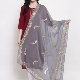Clora Creation  Embroidered Dupatta with Gotta Patti-9