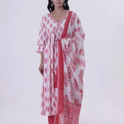 TJORI Floral Printed Cotton Dupatta-21