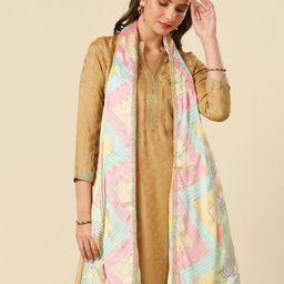 Dupatta Bazaar Bandhani Printed Embellished Border Dupatta-52