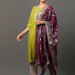 AURELIA Ethnic Motifs Printed Pure Cotton Dupatta-47