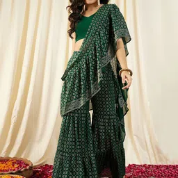 MABISH by Sonal Jain Crop Top With Sharara & Dupatta-image-17