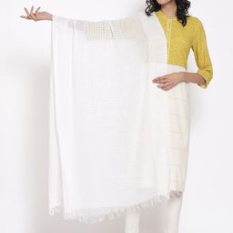 AURELIA Checked Pure Cotton Dupatta-picture-17