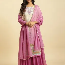 W Dupatta with Sequinned image 1
