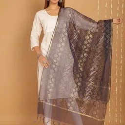 SOUNDARYA Ethnic Motifs Printed Banarasi Silk Dupatta-picture-30