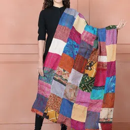 LOOM LEGACY Abstract Embroidered Dupatta-image-11