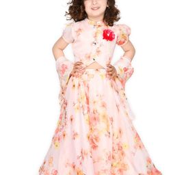 SAKA DESIGNS Girls Floral Printed Ready to Wear Lehenga Choli With Dupatta-picture-15