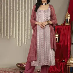 Varanga Embroidered Regular Kurta With Trousers & Dupatta-48