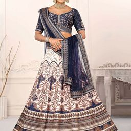 SAPTRANGI Printed Ready to Wear Lehenga & Blouse With Dupatta-image-7