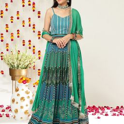Varanga Printed Ready To Wear Lehenga & Blouse With Dupatta-picture-36