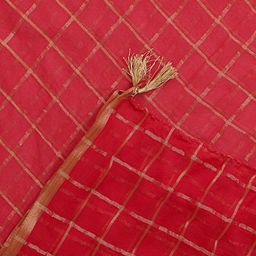 Alakh Creation Checked Zari Detailed Chiffon Dupatta image 2