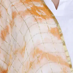 Alakh Creation Tie & Dye Printed Dupatta with Zari image 2