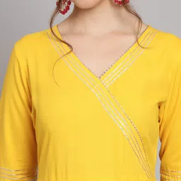 Meeranshi Angrakha Gotta Patti Kurta with Trousers & With Dupatta image 2