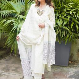 Anni Designer Women Printed Regular Kurta with Palazzos & With Dupatta image 4