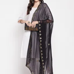 Clora Creation Embroidered Dupatta with Gotta Patti image 3