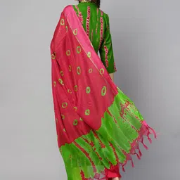 gosriki KALINI Abstract Printed Straight Kurta With Trousers & Dupatta image 5