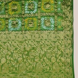 Dupatta Bazaar Green Printed Bandhani Dupatta image 4