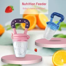 Silicone Nipple Fresh Food Fruit Feeder Baby Feeding Nibbler with Handle Teether and Feeder-17